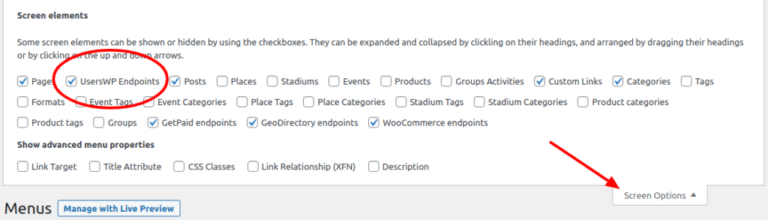 Add Menu Items - UsersWP Documentation