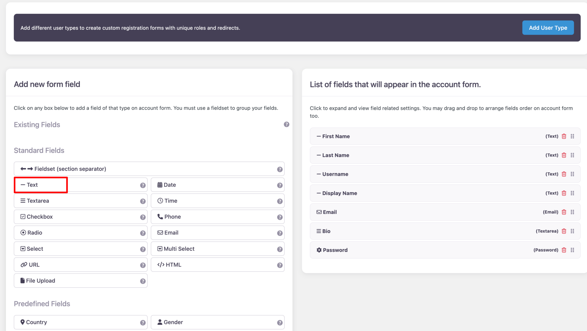 Working with the Form Builder - UsersWP Documentation