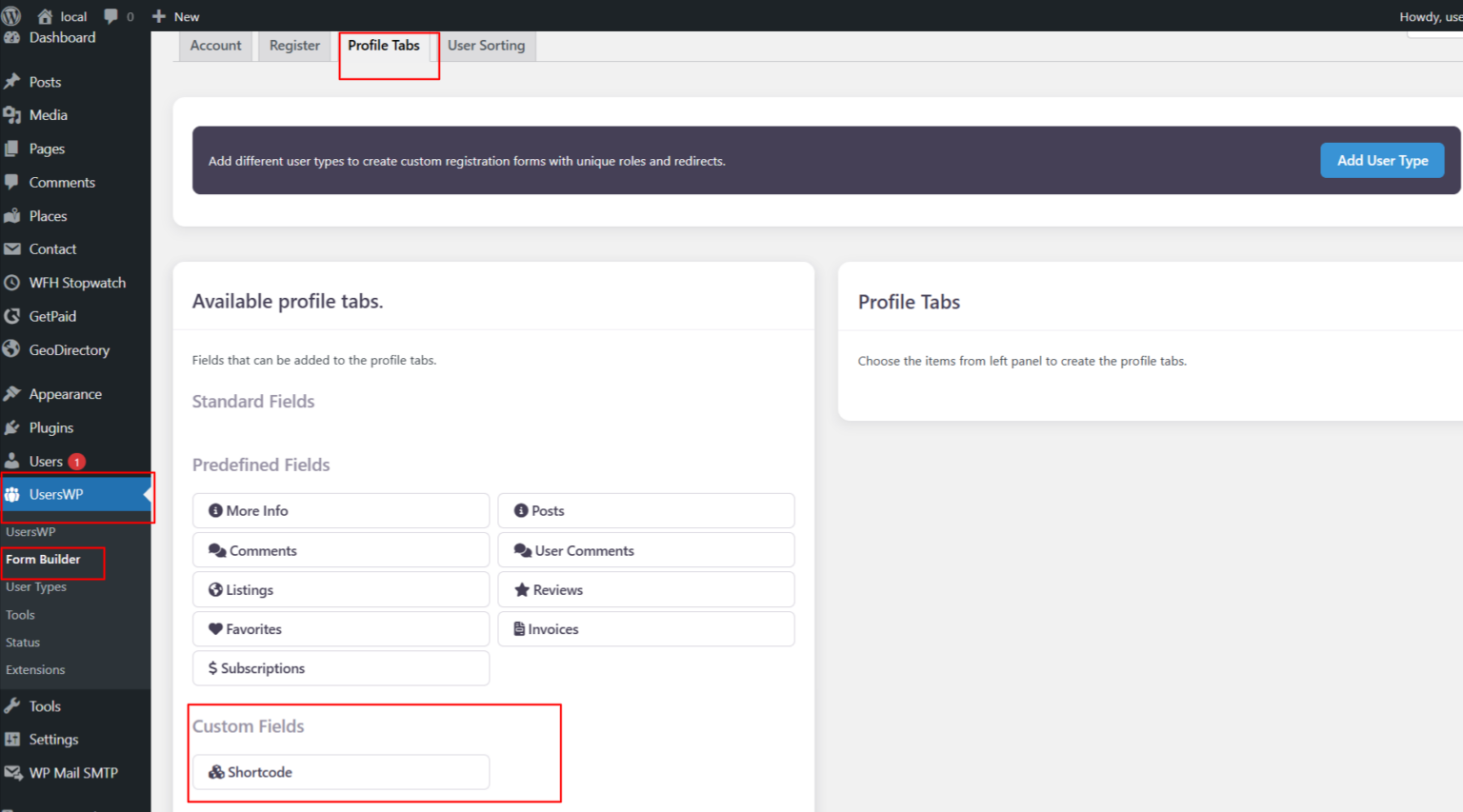 How to Add a Custom Tab to Profiles? - UsersWP Documentation