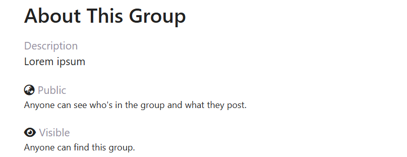 UWP About Group Block Display