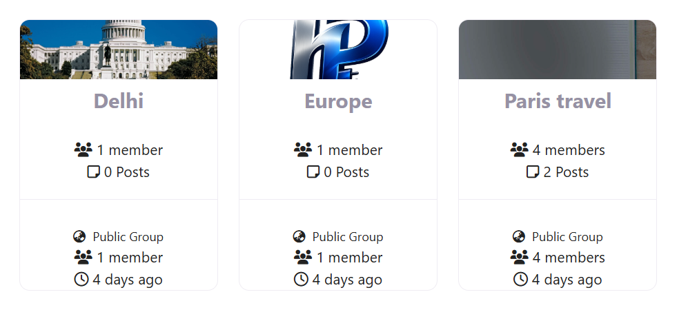 UWP User Groups Block Display