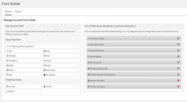 registration form builder