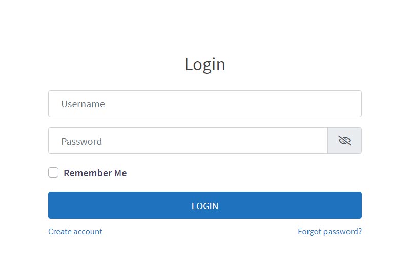 login form
