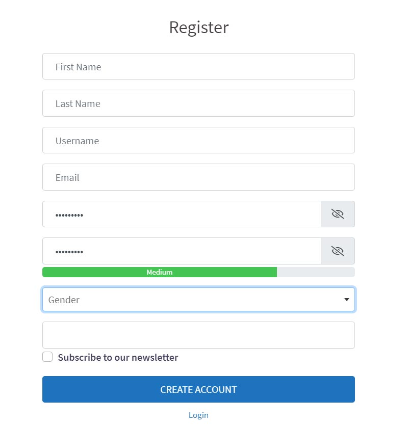 register form